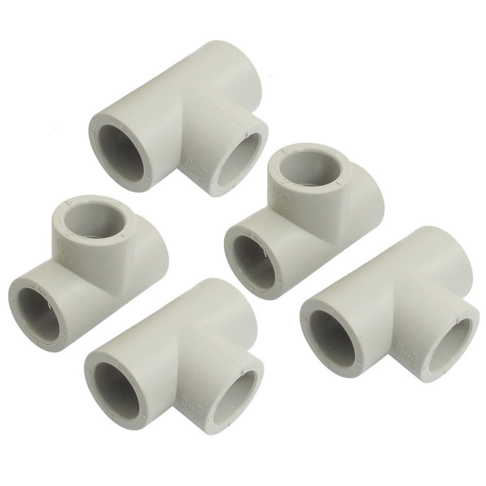 5 ǽ 25mm Ȧ 3   PPR  Ƽ Ŀ /5 Pcs 25mm Hole 3 Ways PPR Pipe Tee Shaped Connectors Fittings